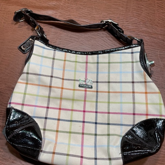 Coach Multicolor Plaid Shoulder Bag - Picture 1 of 11